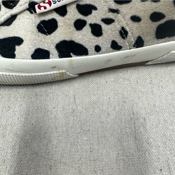 Superga FANVELVETW DALMATIAN velvet leopard dot sneaker US size 8.5 Euro 39.5 - Picture 4 of 15